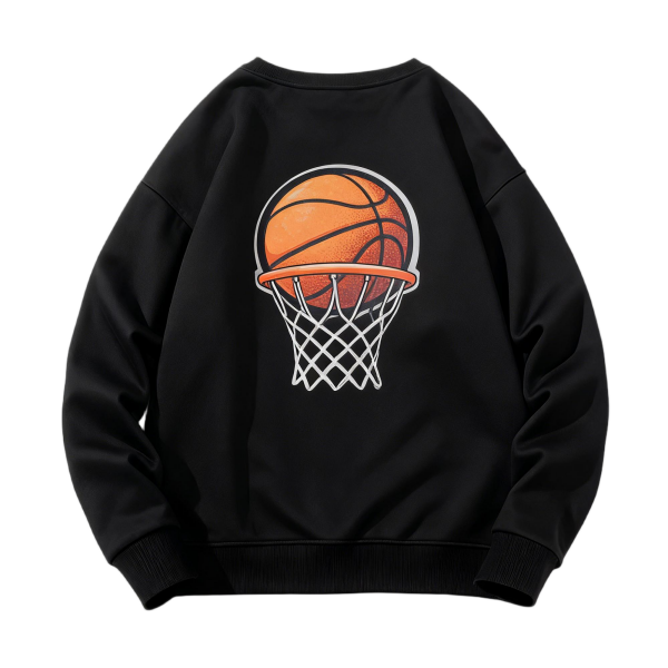 Custom Heavyweight Cotton Oversized Crew Neck Sweatshirt - Embroidered Distressed Print Logo Hoodies