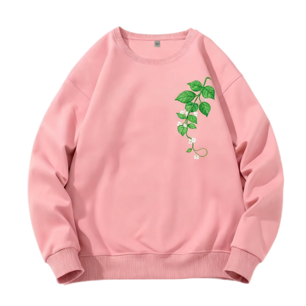 ?Custom Heavyweight Cotton Crew Neck Sweatshirt - Embroidered Print Logo Fit Hoodies